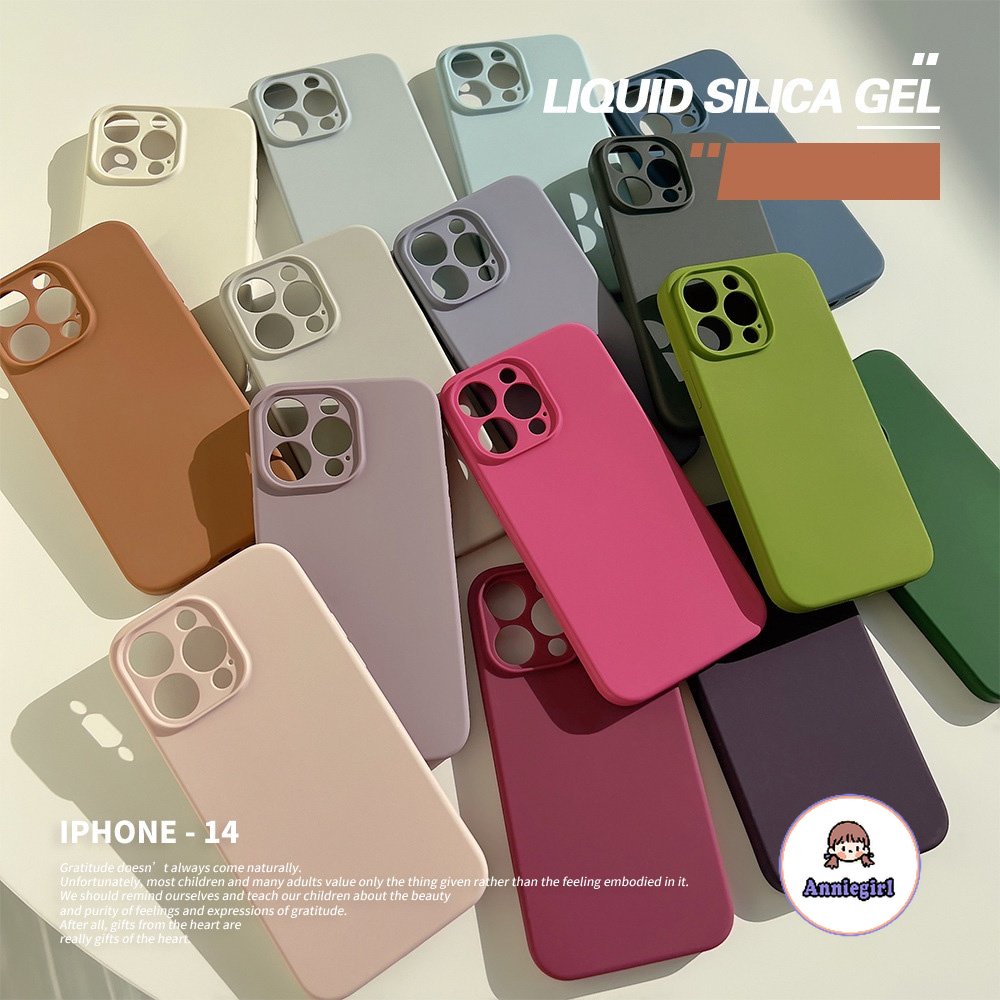 แฟชั่น Simple Macaronซิลิโคนเหลวเคสโทรศัพท์สําหรับIPhone 11 15 14 12 13 Pro Max Matte Dirtทนโทรศัพท์นุ่มปกหลัง