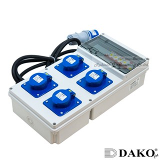 "DAKO PLUG" A10MB01-4 กล่องปลั๊กกระจายไฟ 2P+E 16A 230V 3H IP44