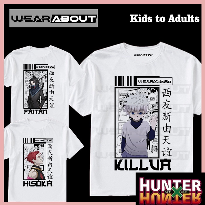 HunterXhunter T shirt Graphic Print Men's T-shirt Printed T-Shirt For Men / Killua Tshirtเสื้อยืด_04