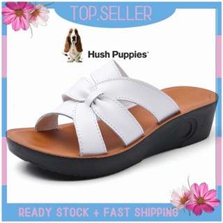 Hush Puppies รองเท้าแตะ ส้นแบน สไตล์เกาหลี ขนาดใหญ่ EU 40 41 สําหรับผู้หญิง