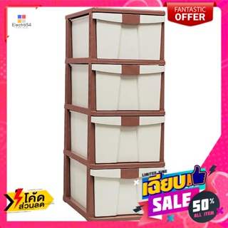 เฟอร์นิเจอร์ ตู้อเนกประสงค์ รุ่นเมกคิง 4 ชั้น สีน้ำตาล  Multipurpose Cabinet Model Mecking 4 Shelves Brownต