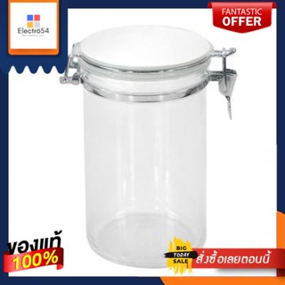 ขวดโหลพลาสติกทรงกลม ฝาล็อก KASSA HOME รุ่น PIONEER PN3307/1 ความจุ 1,500 มล. สีขาวRound Plastic Jar with Lid Lock  PIONE