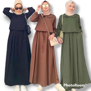 Zayyra niami gamis dress Maxi Tille gamis polos Material Kayza gamis โปโล