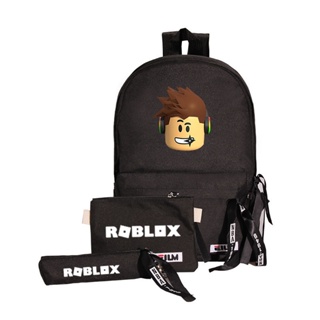 R ROBLOX กระเป๋าเป้สะพายหลัง กระเป๋านักเรียน กระเป๋าดินสอ กระเป๋าคอมพิวเตอร์ ความจุขนาดใหญ่