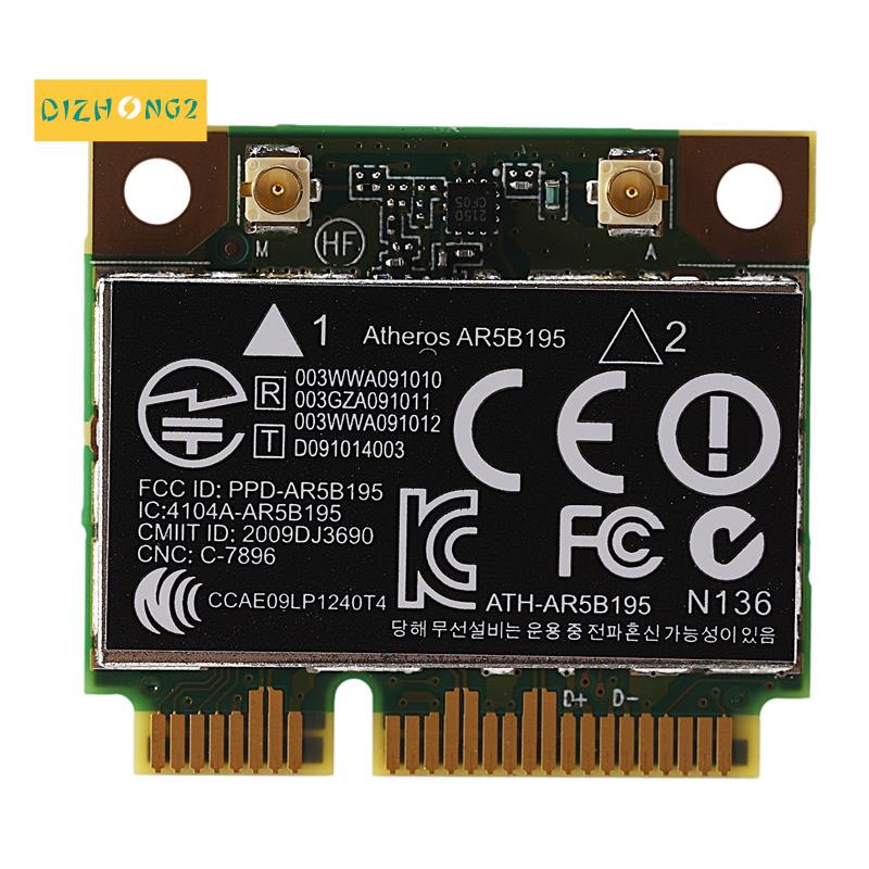 การ์ดไร้สาย AR9285 AR5B195 150M+BT3.0 Half Mini PCI-E SPS:593127-001 592775-001 สําหรับ 430 431 435 
