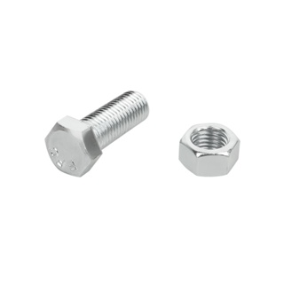 HEX สกรูหัวหกเหลี่ยมพร้อมน็อต DEXZON 10X25 มม. 2 ชิ้น/แพ็กHEX BOLTS WITH NUTS DEXZON 10X25MM 2EA/PACK