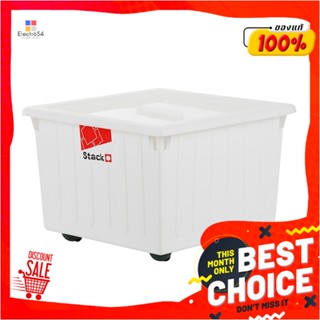 STORAGE กล่องเก็บของ มีล้อ STACKO FRESHY 28.5 ลิตร สีขาวSTORAGE BOX WITH WHEELS STACKO FRESHY 28.5L WHITE