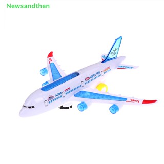 Newsandthen โมเดลเครื่องบินไฟฟ้าพลาสติก A380 มีเสียง ของเล่นสําหรับเด็ก