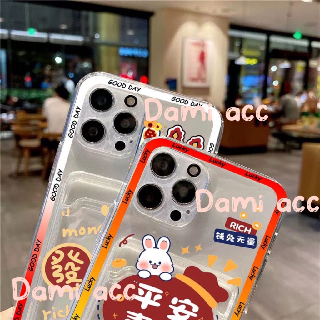 CLEAR CARD CASE จีนปีใหม่ OPPO A17 A17K A15 A15S A16 A16E A16K A1K A31 2020 A37 NEO 9 A39 A57 OLD SO