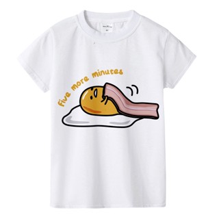Five More Minutes Boys Girls T Shirt Gudetama Brand Clothing Tees Fashion Summer Funny Kids Tees White Easy Matchin_07