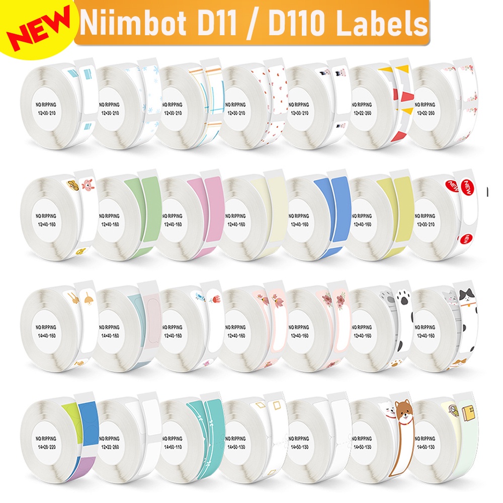 สติกเกอร์ฉลาก Niimbot D11 D101 D110 100% กันน้ํา หลายขนาด สําหรับเครื่องพิมพ์ฉลากความร้อน Niimbot รา