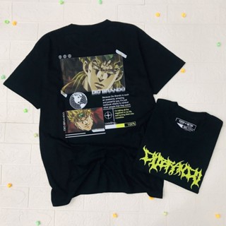 T-Shirtเสื้อยืด พิมพ์ลายการ์ตูนอนิเมะ Dio Brando Manga Jojos Bizarre พรีเมี่ยม สําหรับผู้ชาย และผู้หญิง S-5XL