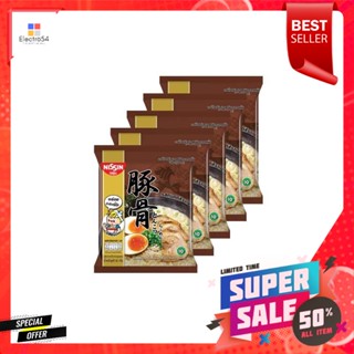 BagTonkotsu รสทงคตสึราเมนนิสชินบะหมี่กึ่งสำเร็จรูป60 กรัมx5 ซองNISSINPremium Tonkotsu BagRamen60g