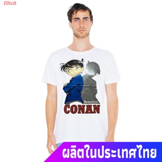 100%COTTONIllicit นักสืบโคนันเสื้อยืดผู้ชาย เสื้อยืดลายกราฟฟิก Fantasia Detective Conan สําหรับผู้ชายสีขาว 8kOM Detecti