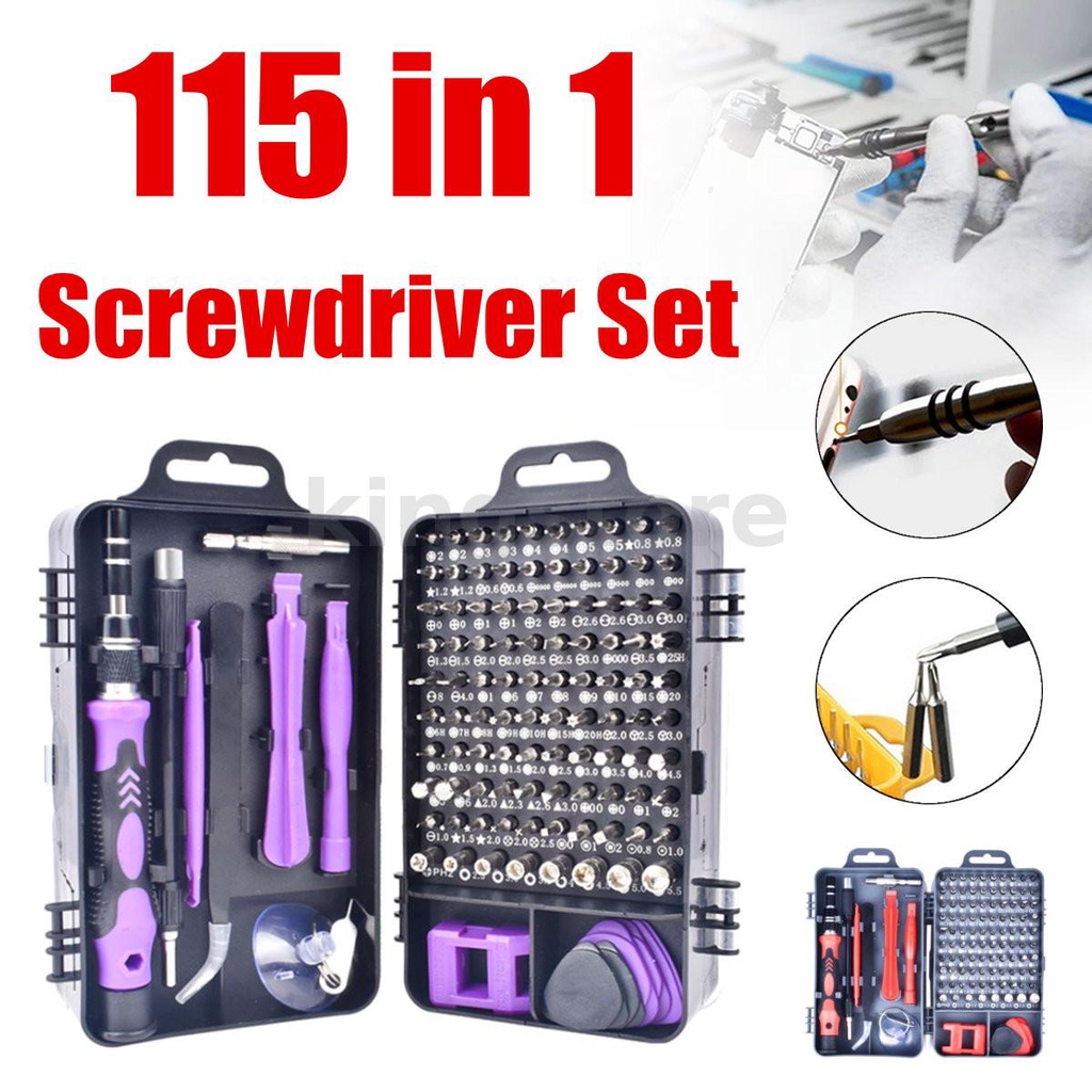 115 in 1 ชุดไขควงแม่เหล็ก DIY สําหรับซ่อมแซมโทรศัพท์มือถือ คอมพิวเตอร์ PC