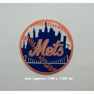 ตัวรีดติดเสื้อ baseball New York Mets ตกแต่งเสื้อผ้า แจ๊คเก็ต Embroidered Iron on Patch  DIY