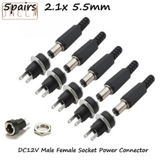 【ONCEMOREAGAIN】DC Power Connector 12V At 1A-5A 12V Power Adapter 5 Pairs DC Bus Panel