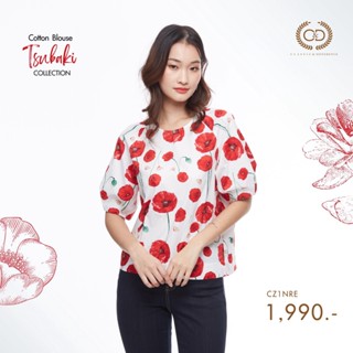 C&amp;D  เสื้อผู้หญิง   New Arrival “Cotton Blouse Tsubaki Collection”  คอลเลคชั่นดอกไม้จากประเทศญี่ปุ่น (CZ1NRE)