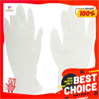 RUBBER ถุงมือยางอเนกประสงค์ VETEX ไซส์ S สีขาว แพ็ก 10 ชิ้นRUBBER GLOVES VETEX SIZE S WHITE 10PCS