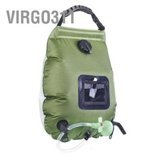  Virgo311 ถุงอาบน้ำพลังงานแสงอาทิตย์ 20L ความจุขนาดใหญ่เก็บน้ำอุปกรณ์อาบน้ำสำหรับการตั้งแคมป์กลางแจ้ง