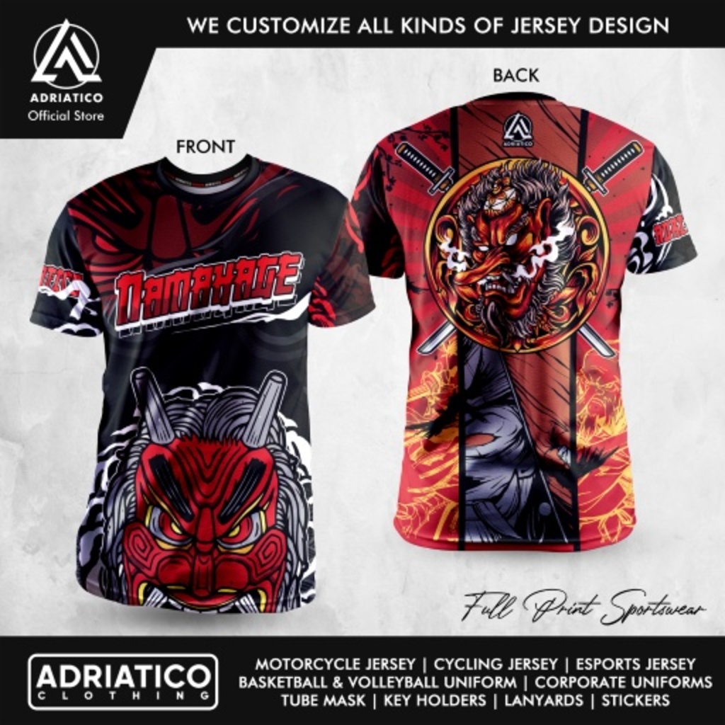 Adriatico "Oni Mask Collection" เสื้อขี่มอเตอร์ไซค์ | ONI MASK TSHIRT