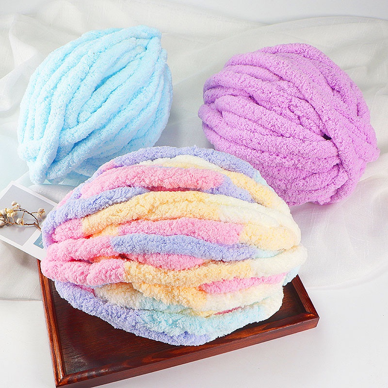 38 Colors ใหม่ ผ้าห่มถักโครเชต์ ขนสัตว์ ขนแกะนิ่มมาก ขนาด 250g Diy Super Coarse Wool Yarn hick Knitted Blanket