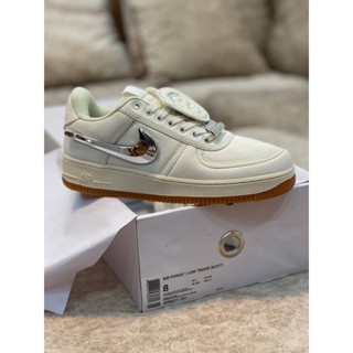 Nike Air Force 1 Low X Travis Scott Top Com Ziper Gum White Sail (size39-45)