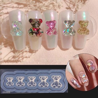 【AG】Nail Mold 3D Patterns Excellent Transparent Silicone Carving DIY UV Gel Manicure