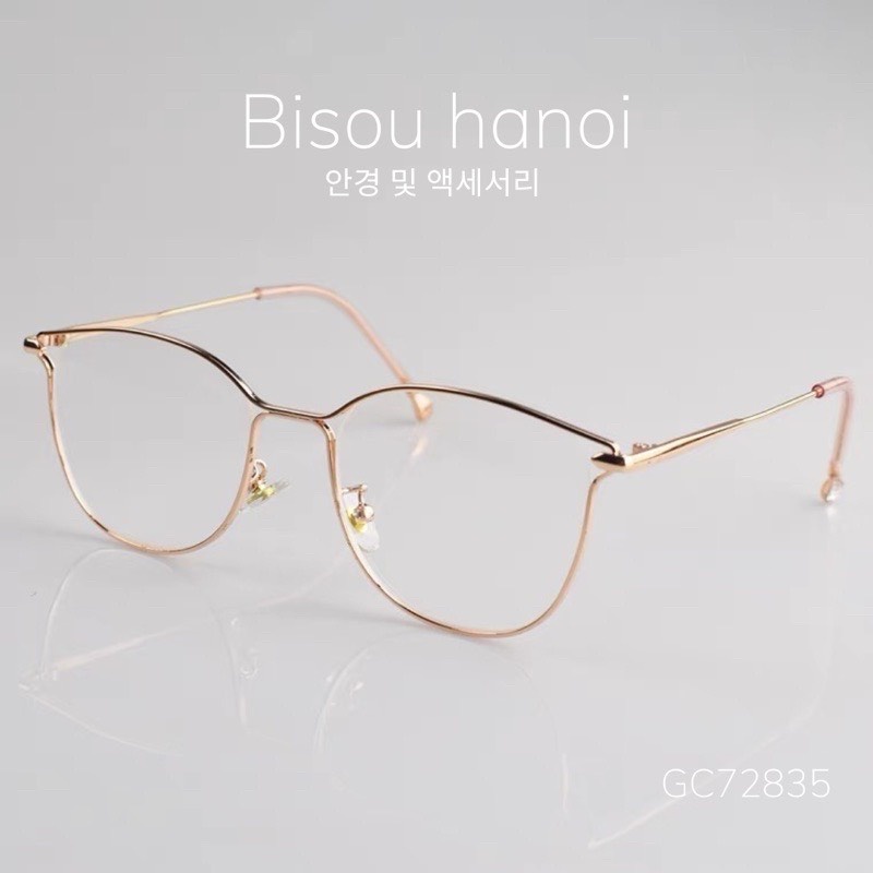 [Bisou.hanoi] กรอบแว่นตาตาแมวโลหะเกาหลี GC72835
