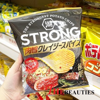 🔥🔥🔥  ️️   KOIKEYA STRONG POTATO  CRAZY  SPICE  53 G.  ขนมมันฝรั่งอบกรอบรสเนื้อย่าง ผสมเครื่องเทศและสมุนไพร