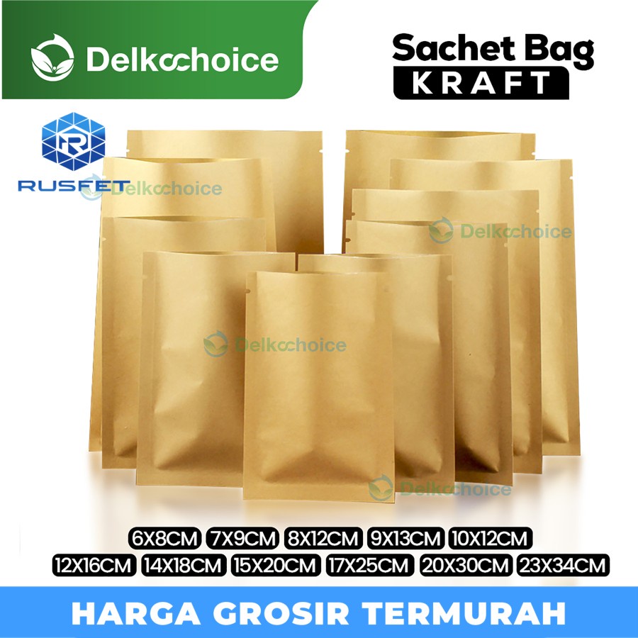 DELKOCHOICE NON- ZIPLOCK KRAFT SACHET PACKAGING