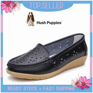 HUSH PUPPIES รองเท้าโลฟเฟอร์ ส้นแบน แบบสวม สําหรับผู้หญิง