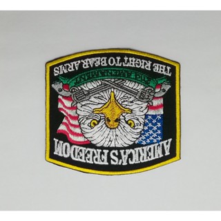 ตัวรีดติดเสื้อ America Freedom ตกแต่งเสื้อผ้า แจ๊คเก็ต Embroidered Iron on Patch  DIY