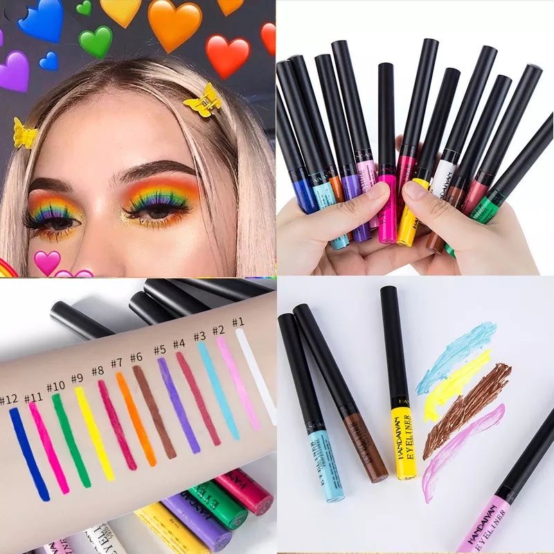 พร้อมส่ง HANDAIYANอายไลเนอร์แฟนซีสีสัน ปาร์ตี้ เนื้อลิขวิด เรืองแสง ติดทนกันน้ำ42สี อินไลเนอร์-0077