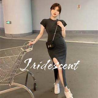 Iridescent เดรส ชุดเดรสผู้หญิง ชุด เวอร์ชั่นเกาหลี เวลาว่าง แฟชั่น 2023ใหม่ 011006