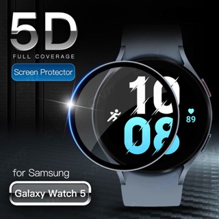 ฟิล์มกันรอยหน้าจอ แบบนิ่ม 5D สําหรับ Samsung Galaxy Watch 5 Pro 45 มม. 40 มม. 44 มม. Watch 4 3 Fit 2 Active 2 41 มม. 45 มม. 40 มม. 44 มม.