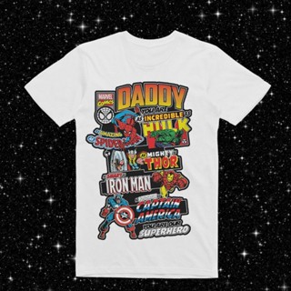 Avengers Fathers Day Daddy Marvel Gift Idea Thor Ironman Hulk BMT638 Tee  High quality Brand T shirt Casual Short s_01