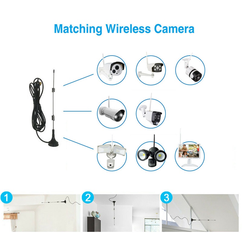 7DBi 2.4G/5G/5.8G Wifi Antenna Booster Aerial Extension Cable ไร้สายสําหรับ IP Cam skjsgxycqy.th