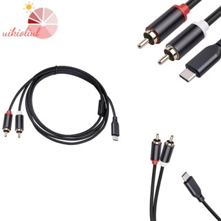 สายสัญญาณเสียง USB C เป็น RCA Type-C เป็น 2 RCA 2RCA แจ็ค Type C RCA สําหรับโทรศัพท์ ลําโพง โฮมเธียเตอร์ ทีวี