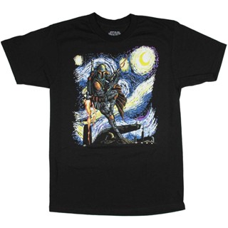 ย้อนยุคMad Engine Star Wars Boba Fett เสื้อ Starry Night Men s ผู้ใหญ่เสื้อยืดกราฟิกฮิปฮอปด้านบนS-5XL_04