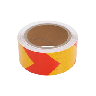 REFLECTIVE เทปสะท้อนแสงลายลูกษร RIGHT 5 ซม. x 10 ม. สีเหลือง-สีแดงREFLECTIVE SAFETY TAPE RIGHT 5CMX10M YELLOW-RED