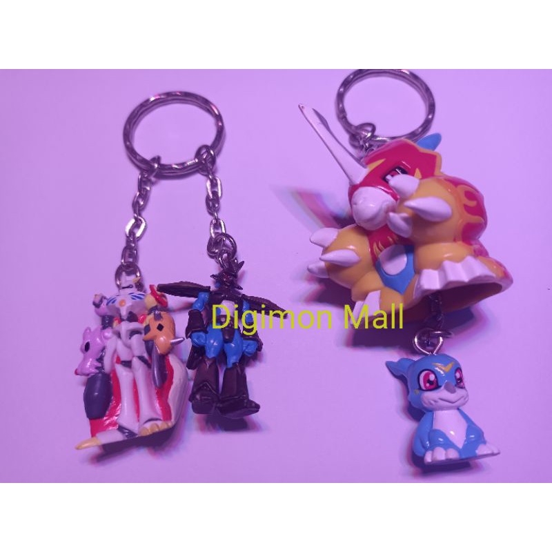 Digimon Omegamon Magnamon & Flamedramon Veemon Keychain พวงกุญแจดิจิมอน