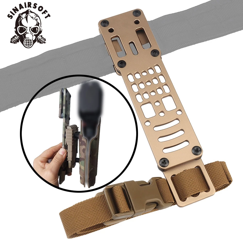 Sinairsoft อุปกรณ์เสริมขยายกลางแจ้ง Modular Quick Draw Sleeve Adapter Multi Angle Hole ตําแหน่งปรับ QLS Quick แยกเข็มขัดแผ่น