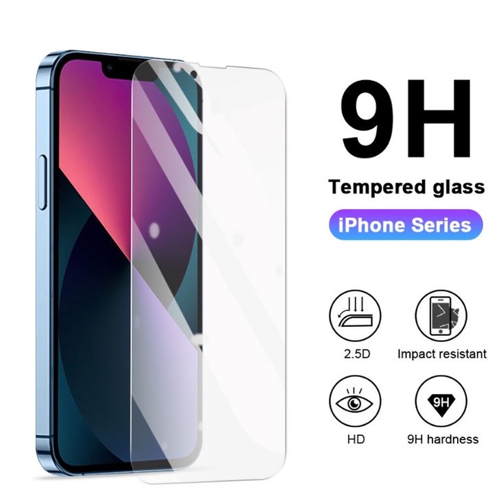 กระจกนิรภัยกันรอยหน้าจอ HD สําหรับ iPhone 11 12 13 14 Pro Max Mini X XS XR Max 6 6S 7 8 Plus SE – โปรปัง