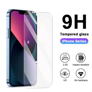 กระจกนิรภัยกันรอยหน้าจอ HD สําหรับ iPhone 11 12 13 14 Pro Max Mini X XS XR Max 6 6S 7 8 Plus SE