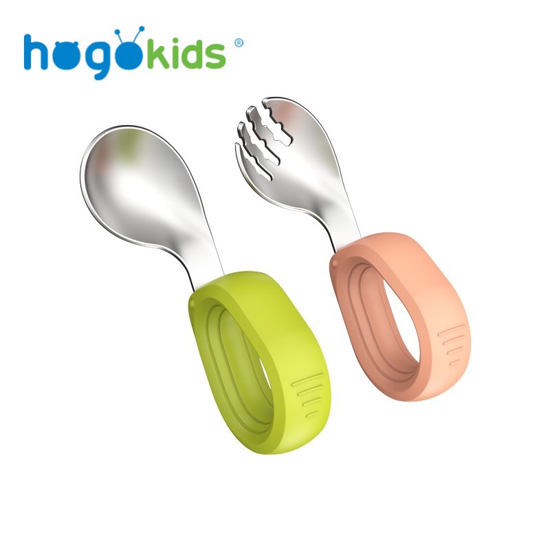 ซื้อ Hogokids ช้อนส้อม ช้อน และส้อมเสริมสําหรับทารกสแตนเลส สะดวกในการพกพาในข้อกําหนดต่างๆ