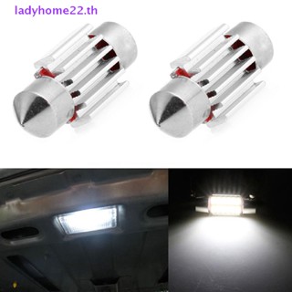 Doulady โคมไฟอ่านหนังสือ LED 4014 12SMD C5W 31 มม. สําหรับติดตกแต่งภายในรถยนต์ 2 ชิ้น