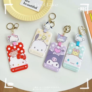 ใหม่ Sanrio Multi-Function Retractable Card Holder ป้ายชื่อ ID Holder สะดวก Swip Card ID Card Bank Bus Access Control Student Holder Work Permit Work Anti-Lost Protective Case Star Photo โพลารอยด์ เคสป้องกันการ์ดรูปถ่าย
