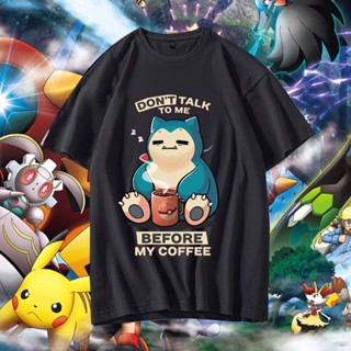 Pokémon T-Shirt Before My Coffee Tshirt Unisex Asian Size 6 Colors Modal Soft Material Graphic Tshirt for Men Women_07