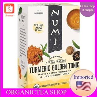 Numi Organic Turmeric Tea Golden Tonic -- 12 Tea Bags​ ชา​